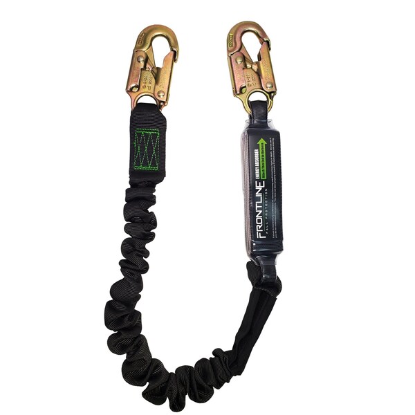 Frontline Patriot 6' Single Leg Elastic Lanyard with Snaphooks - LES61S-US