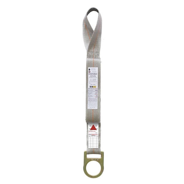 Super Anchor Safety ANSI Z359.13 Ultra-Lite Energy Absorber A-End Dee-Loop B-End D-Ring. 26" Service Length. - 6193