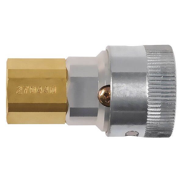 Miller Electric Air Hose Socket, 1/4, Brass, Steel", PK2 - 270440