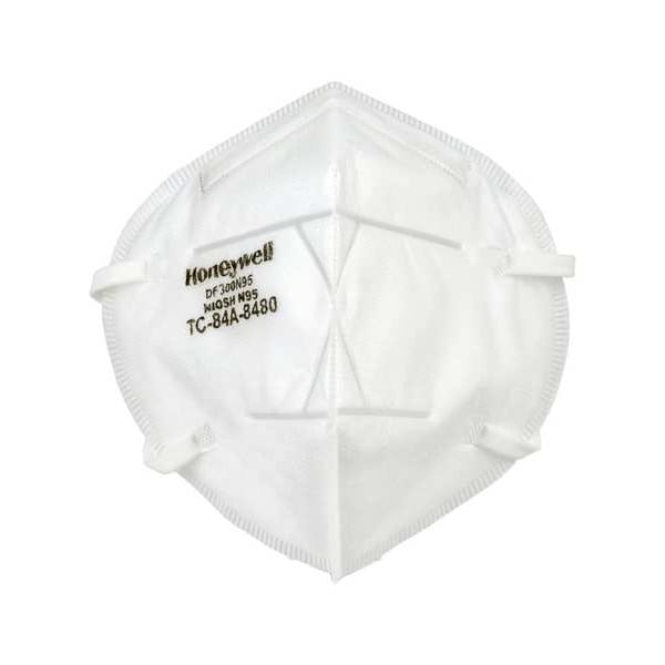 Honeywell Disposable Flatfold Respirator, N95, Flat-Fold, Dual, Non-Adjustable, Molded Nose Bridge, Universal - DF300N95B