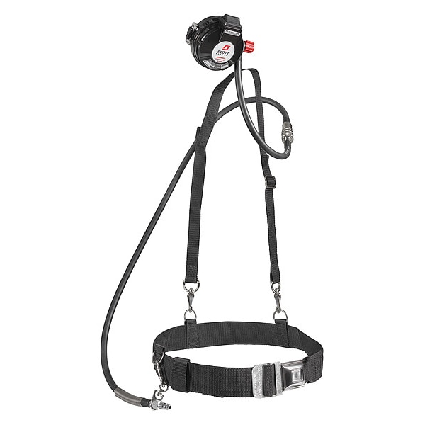 3M Scott Airline Respirator, For Facepiece/Hose, Includes: Harness, (2) Quick Connect Schrader Fittings - 804386-62