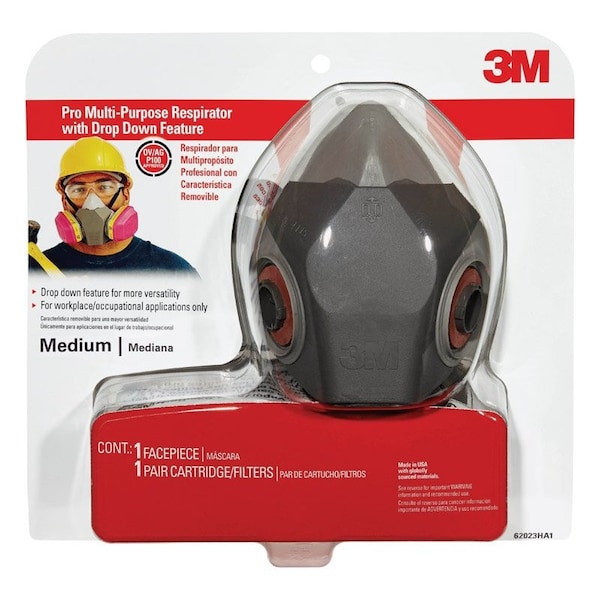 Scotch 3M P95 Multi-Purpose Respirator Black M 1 pk - 62023H1-DC