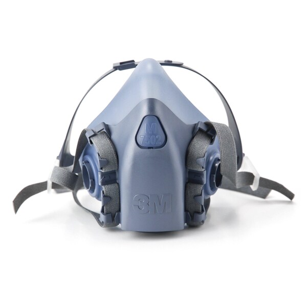 3M Half Mask Respirator Kit: 4 Cartridges Included, Acid Gas (AG), 7500 Series, Bayonet, Size M - 3PB40-3AG78