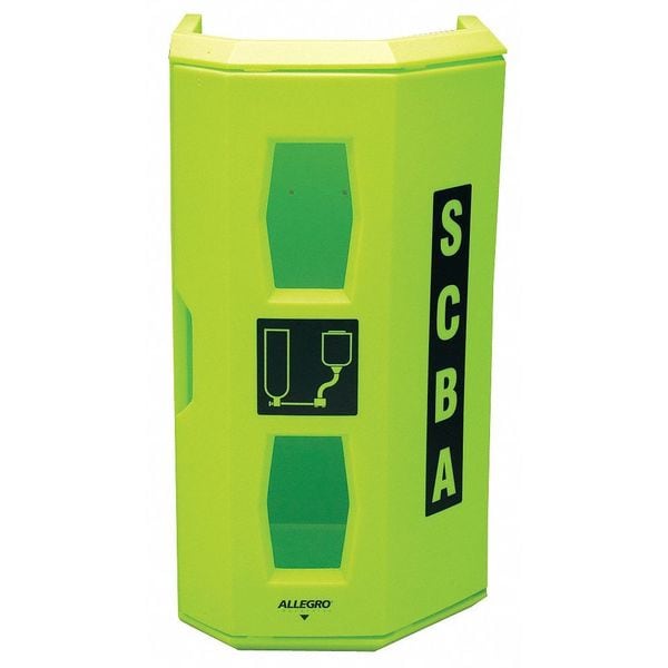 Allegro Industries Hi-Viz Green Dual SCBA Wall Case - 4350