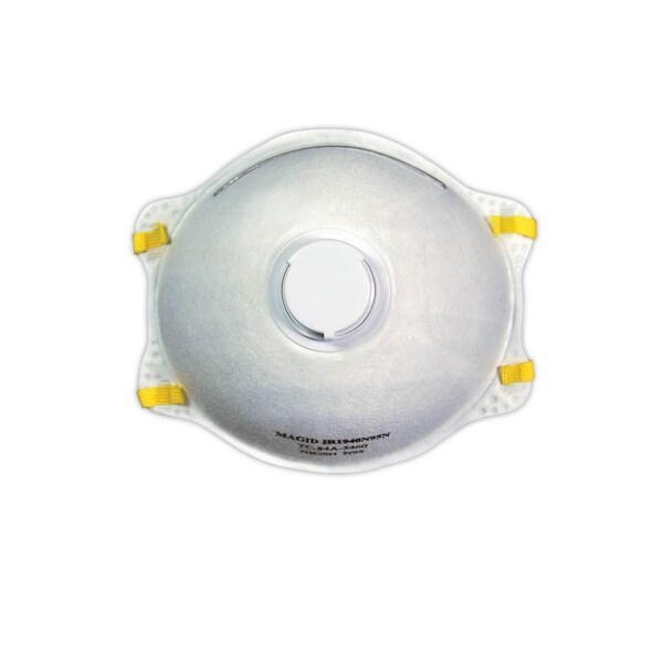 Magid Precision Safety N95 Disposable Respirator W/Nose Valve, 10/Dispenser, 10PK - IR1940N95