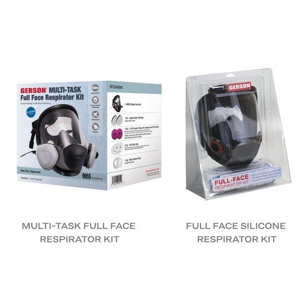 Gerson Full Face Silicone Multi-Task Kit with G01/XP100OVAG/ G95P/ 172, Boxed, 2PK - 089955-KIT2