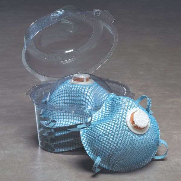 Moldex Disposable Respirator, N95, Molded, Dual, Non-Adjustable, None, M - 2350N95