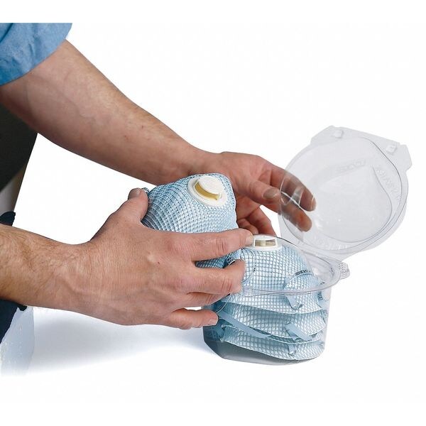 Moldex Disposable Respirator, N95, Molded, Dual, Non-Adjustable, None, M - 2350N95