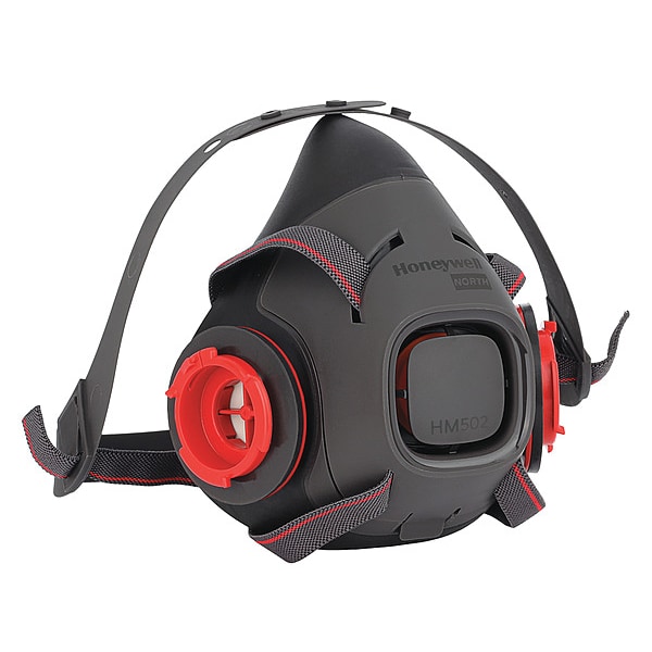 Honeywell North Half Mask Respirator, HM500 Series, Threaded, Size M 0 Cartridges Included - HM502TM