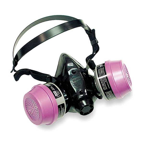 Honeywell North Half Mask Respirator Kit, 7700 Series, Organic Vapor (OV), P100, Threaded, Size L - 7783P100L