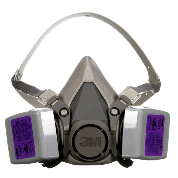 Scotch 3M P100 Lead Paint Removal Respirator Valved Gray M 1 pk - 62093H1-DC
