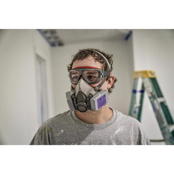 Scotch 3M P100 Lead Paint Removal Respirator Valved Gray M 1 pk - 62093H1-DC