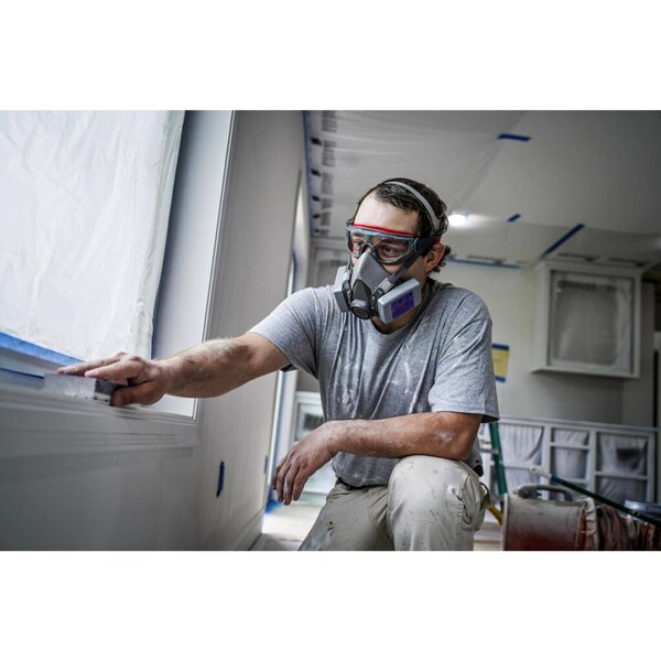 Scotch 3M P100 Lead Paint Removal Respirator Valved Gray M 1 pk - 62093H1-DC