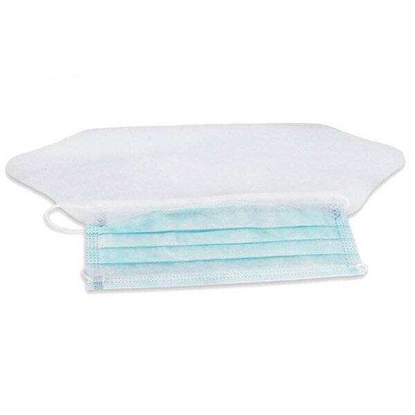 Kemp Usa Surgical Face Masks w/ Ear Loops & Plastic Shield, PK 50 - 10-541