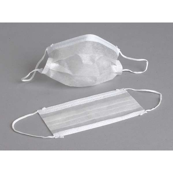 Alpha Pro Tech Disposable Procedural Face Mask, 1-Ply, Dual, Non-Adjustable Strap, Metal Nose Clip, White, M - 9040