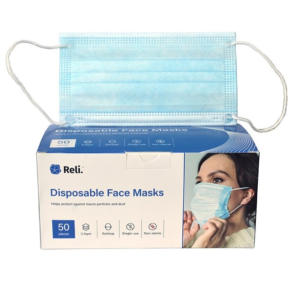 Ips Industries 50 Pack Ips Non-Med Disp Face Mask - 18-10048