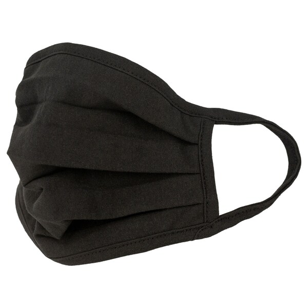 Zayaan Health Reusable 3 Ply Pleated Cotton Adult Face Mask, Black (6-Pack) - BLZH-MS02-RCFM-6