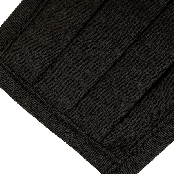 Zayaan Health Reusable 3 Ply Pleated Cotton Adult Face Mask, Black (6-Pack) - BLZH-MS02-RCFM-6