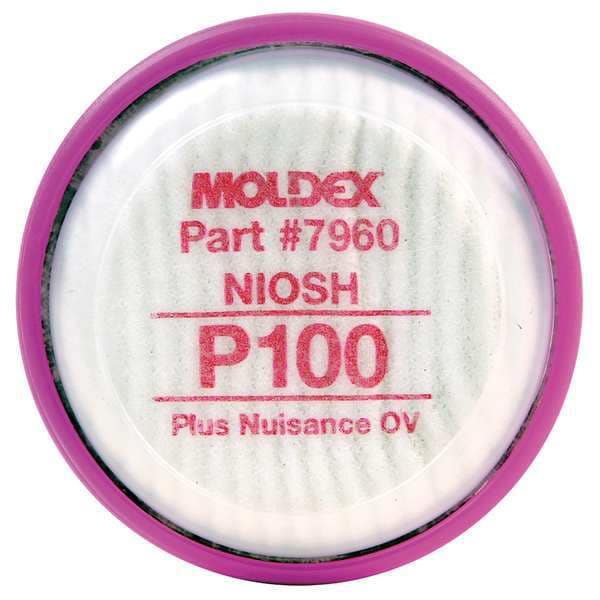 Moldex Filter, 7000, Magenta, Bayonet, Moldex 7000/7800/9000 Series Respirators - 7960