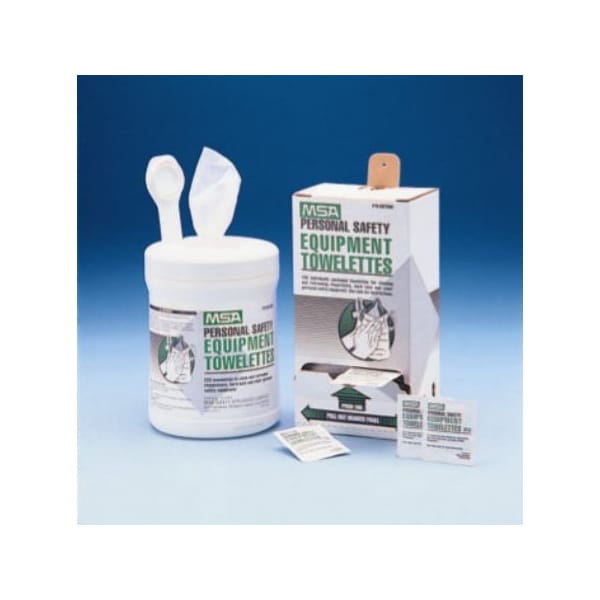 Msa Safety Towelettes, Box of 100, White - 697383