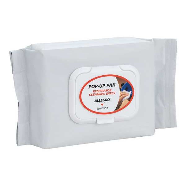 Allegro Industries Alcohol Respirator Cleaning Wipes, PK200 - 1001-200PU