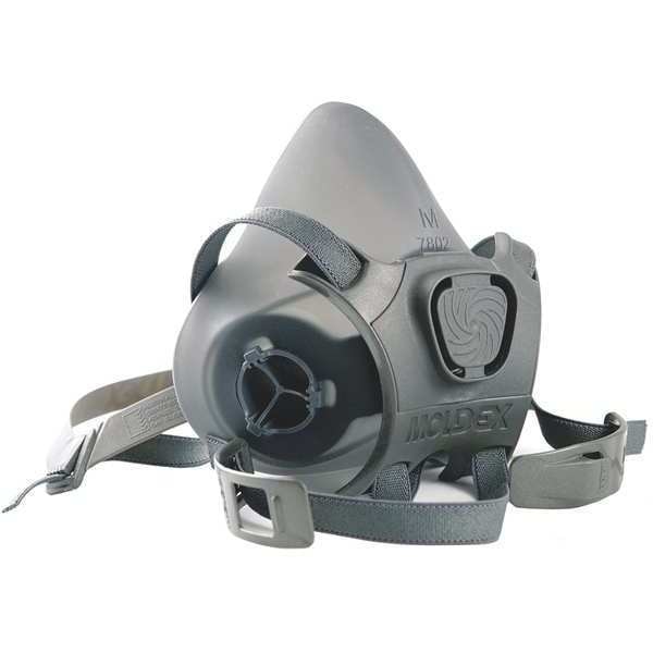 Moldex Half Mask Respirator, 7800 Series, Not Rated, Bayonet, Size M 0 Cartridges Included - 7802