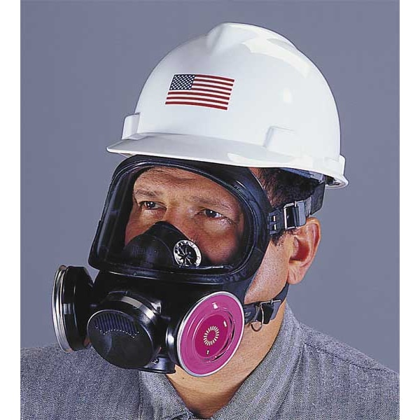 Msa Safety Full Face Respirator, Ultra-Twin Series, Not Rated, Threaded, Size S 0 Cartridges Included - 480263
