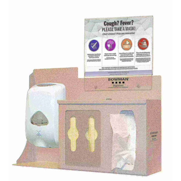 Bowman Dispensers Bulk Mask Adapter-for Bowman Respiratory Hygiene Stations - NC015-0212