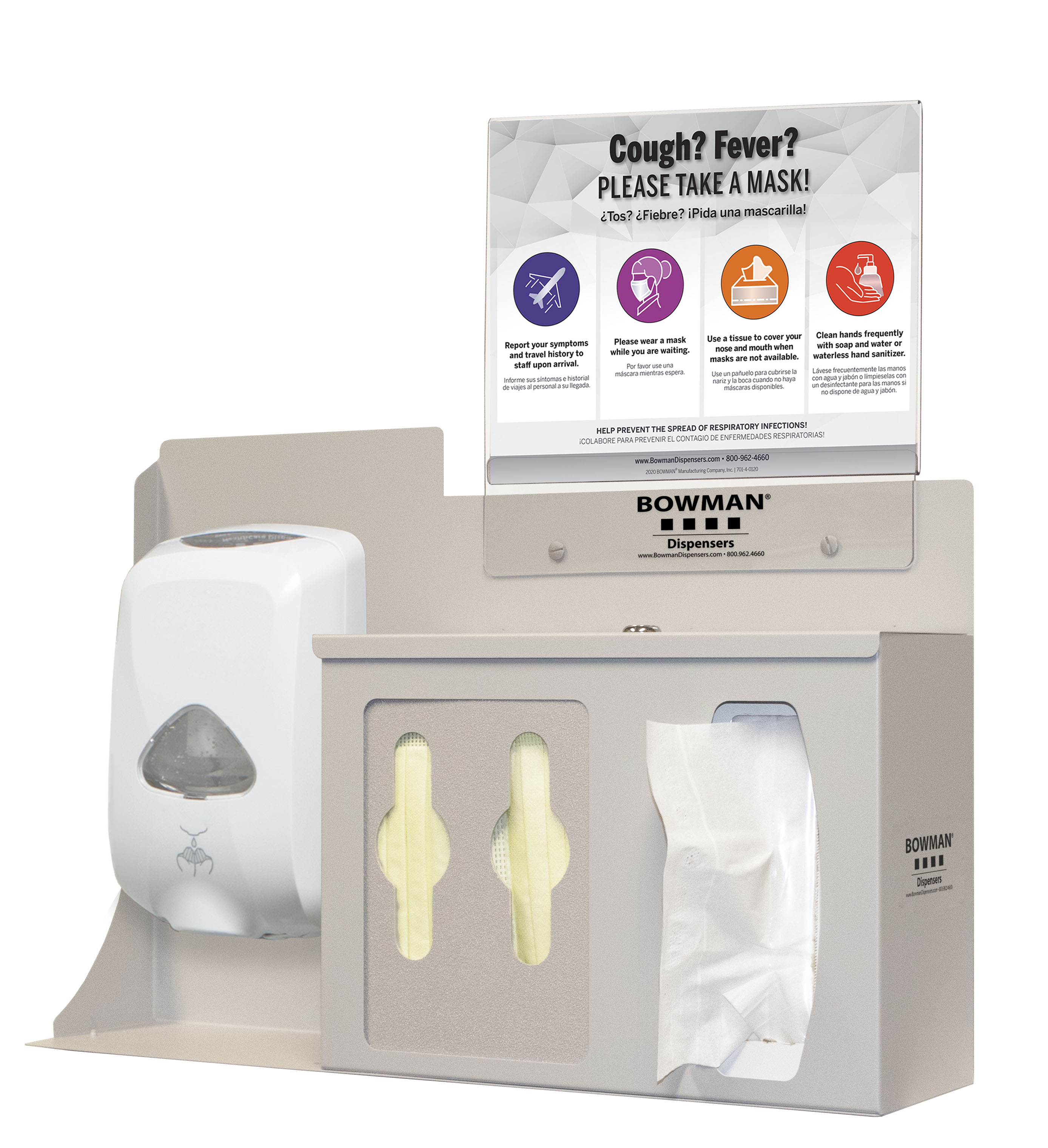 Bowman Dispensers Bulk Mask Adapter-for Bowman Respiratory Hygiene Stations - NC015-0212