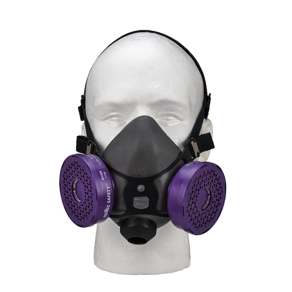 Forney P100 High Efficiency Dual Cartridge Half Mask Respirator - 55905