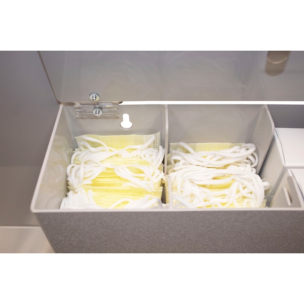 Bowman Dispensers Cover Your Cough Compliance Kit-Quartz Beige ABS Station, Steel Stand - BD117-0012