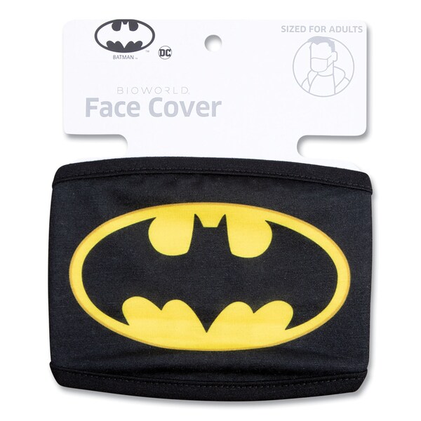 Bioworld Cloth Face Mask, Batman Logo Print, Cotton/Polyester/Spandex, Adult - MK9MZNBTM00SB00