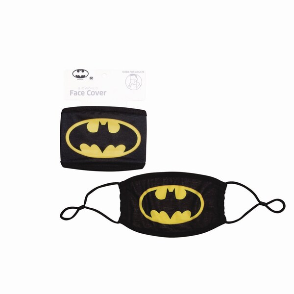 Bioworld Cloth Face Mask, Batman Logo Print, Cotton/Polyester/Spandex, Adult - MK9MZNBTM00SB00