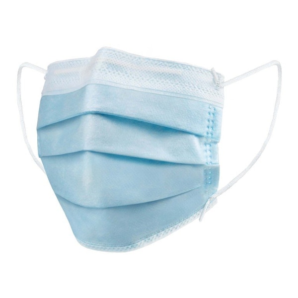 Mckesson Procedure Mask, Earloops, Blue, Non-Sterile, ASTM Level 1, 500PK - 91-2104