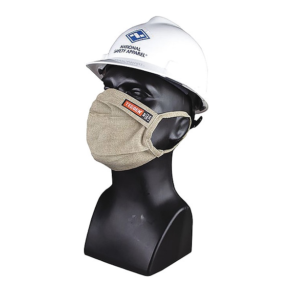 Tecgen Face Mask, 2-Ply, Tan, Universal - FRSGMASK-5TTN-NR