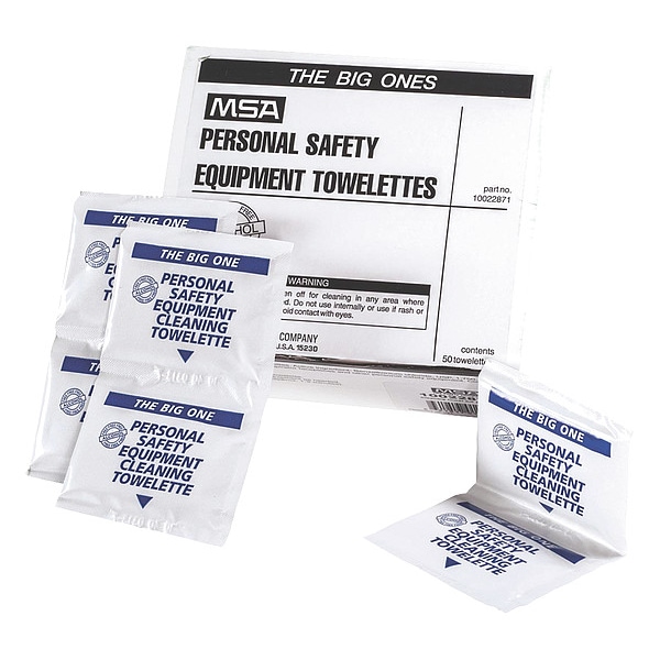 Msa Safety Respirator Wipes, Size 8" x 11 - 10022871