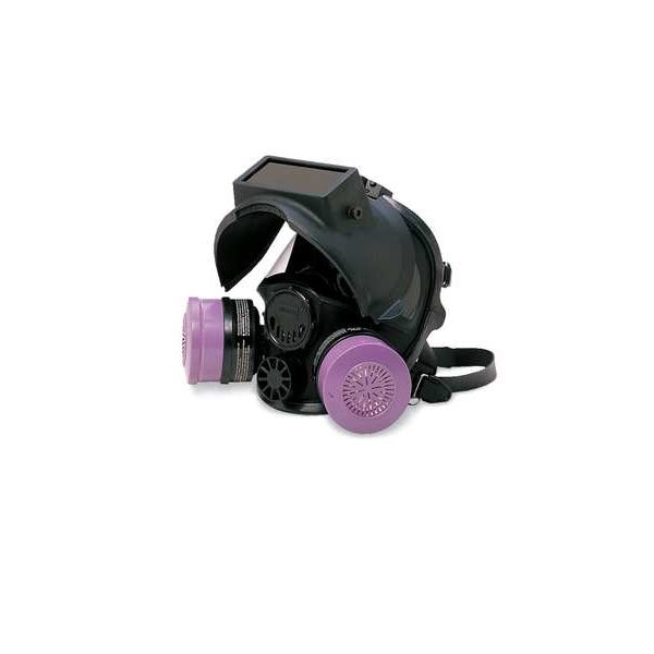 Honeywell North Full Face Respirator, 7600 Series, Not Rated, Threaded, Size M/L 0 Cartridges Included - 760008AW