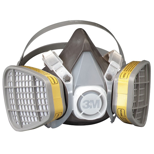 3M Half Mask Respirator Kit, 5000 Series, Acid Gas (AG), Organic Vapor (OV), Fixed, Size L - 5303