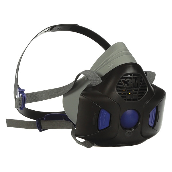 3M Half Mask Respirator, HF-800 Series, Not Rated, Secure Click(TM), Size M 0 Cartridges Included - HF-802SD