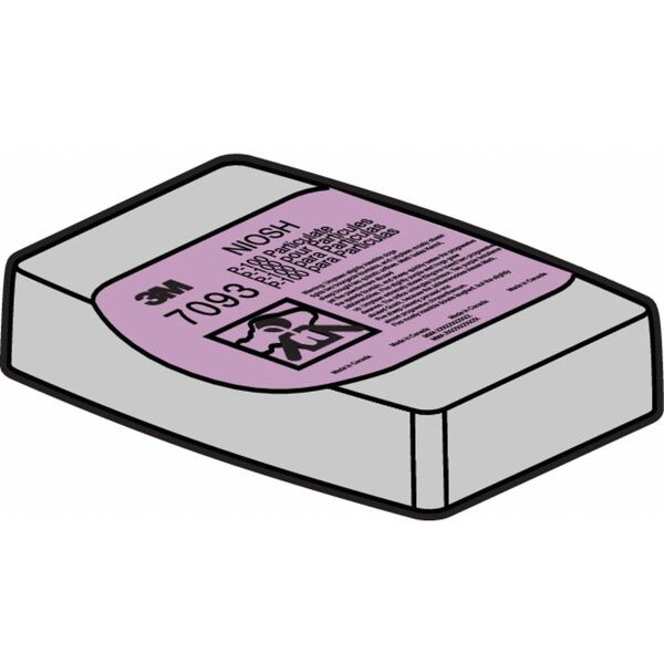 3M Filter, Nuisance Acid Gas/Nuisance Organic Vapor/P100, Bayonet, Magenta/Olive, 12 Pack - 7093