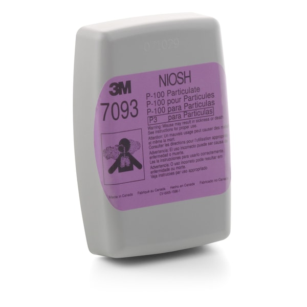 3M Filter, Nuisance Acid Gas/Nuisance Organic Vapor/P100, Bayonet, Magenta/Olive, 12 Pack - 7093