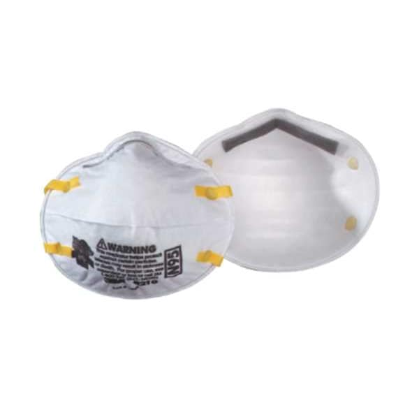 3M Disposable Respirator, N95, Molded, Dual, Non-Adjustable, Metal Nose Clip, S - 8110S
