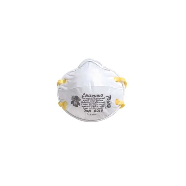 3M Disposable Respirator, N95, Molded, Dual, Non-Adjustable, Metal Nose Clip, S - 8110S