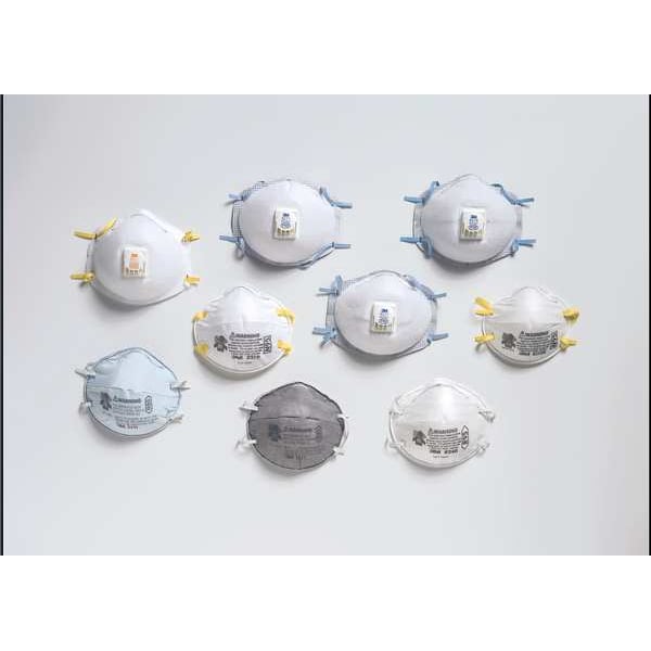 3M Disposable Respirator, N95, Molded, Dual, Non-Adjustable, Metal Nose Clip, S - 8110S