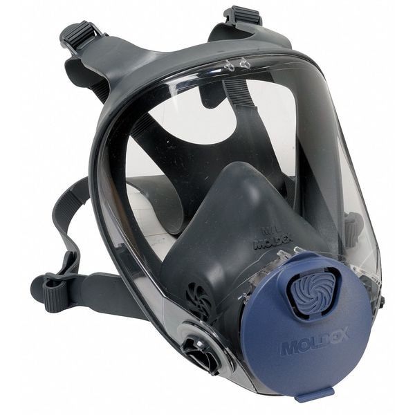 Moldex Full Face Respirator, 9000 Series, Not Rated, Bayonet, Size M 0 Cartridges Included - 9002