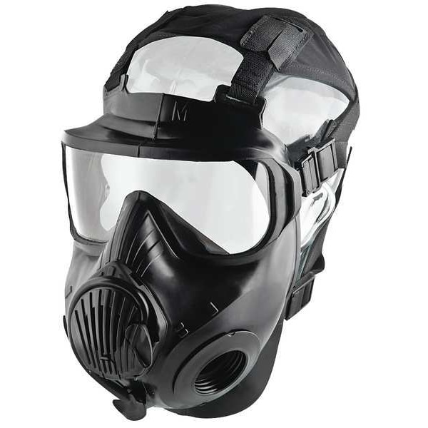 Avon Protection C50 Twin Gas Mask, Rubber, 6 Suspension Points, M Mask Size, 0 Canisters Included, Not Rated - 70501-188