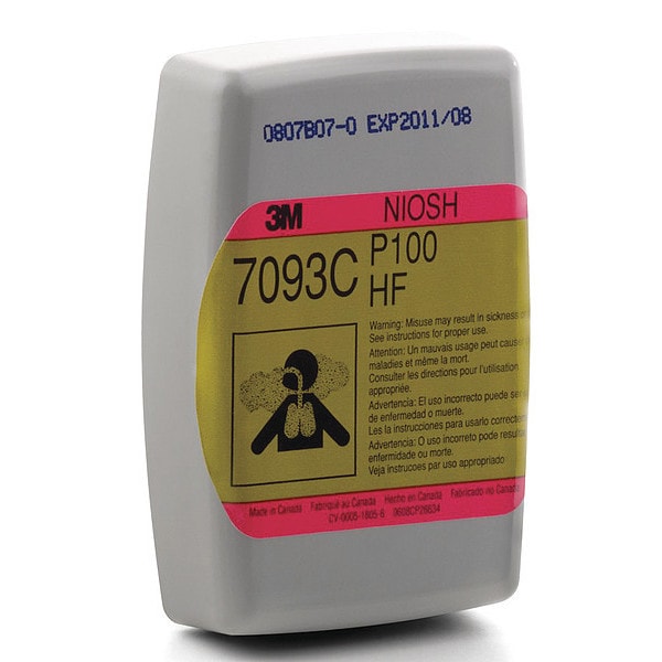 3M Hydrogen Fluoride Cartridge/Filter, Magenta/Olive, Bayonet - 7093CB