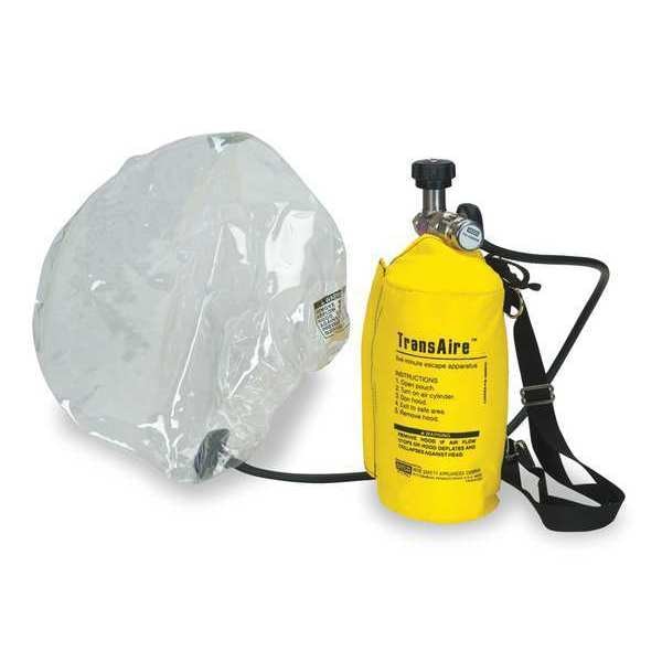 Msa Safety TransAire Emergency Escape Breathing Apparatus, EBA System, 5 min Escape Duration, 40 lpm Flow Rate - 10008292