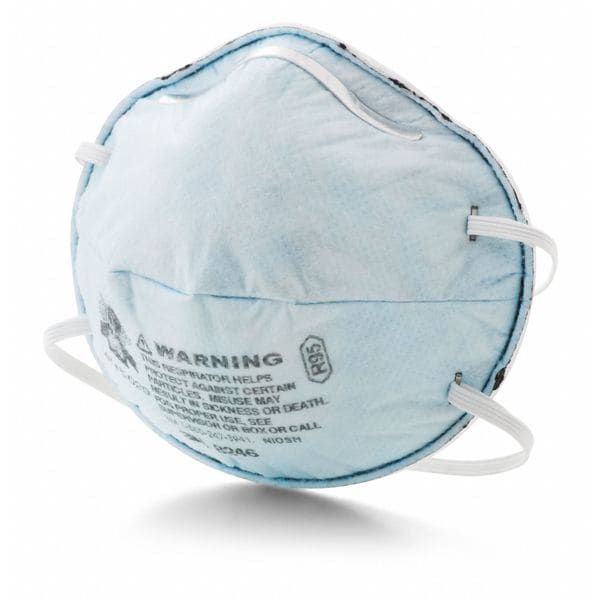 3M Disposable Respirator, Nuisance Acid Gas, R95, Molded, Dual, Non-Adjustable, Metal Nose Clip, M - 8246