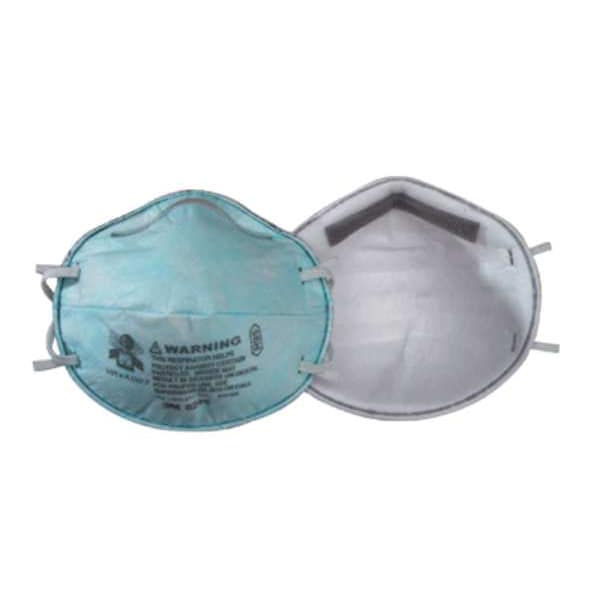 3M Disposable Respirator, Nuisance Acid Gas, R95, Molded, Dual, Non-Adjustable, Metal Nose Clip, M - 8246